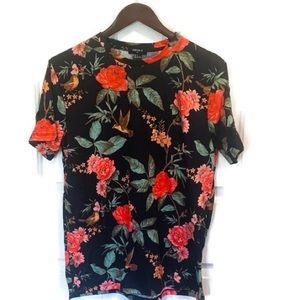 Forever 21 Mens floral tee Small crew neck